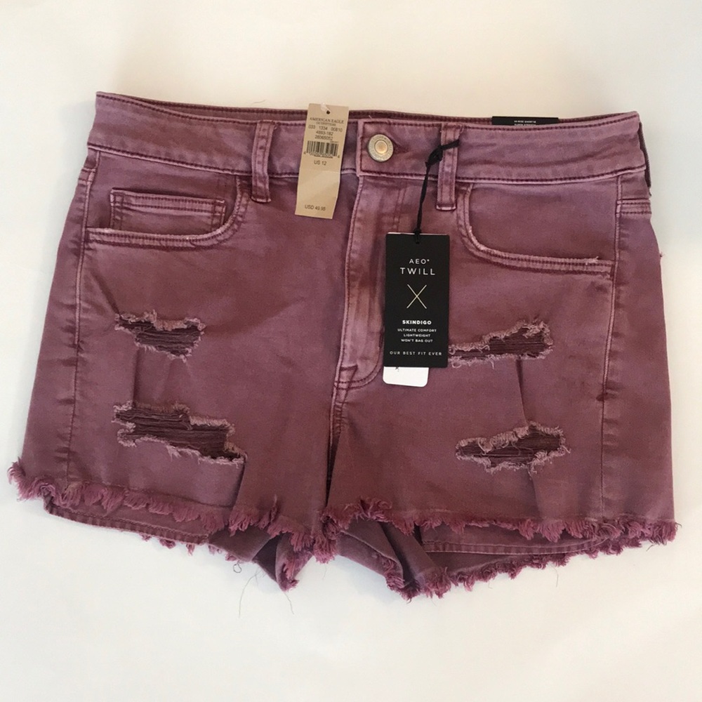 AEO Twill Skindigo Shorts Pink